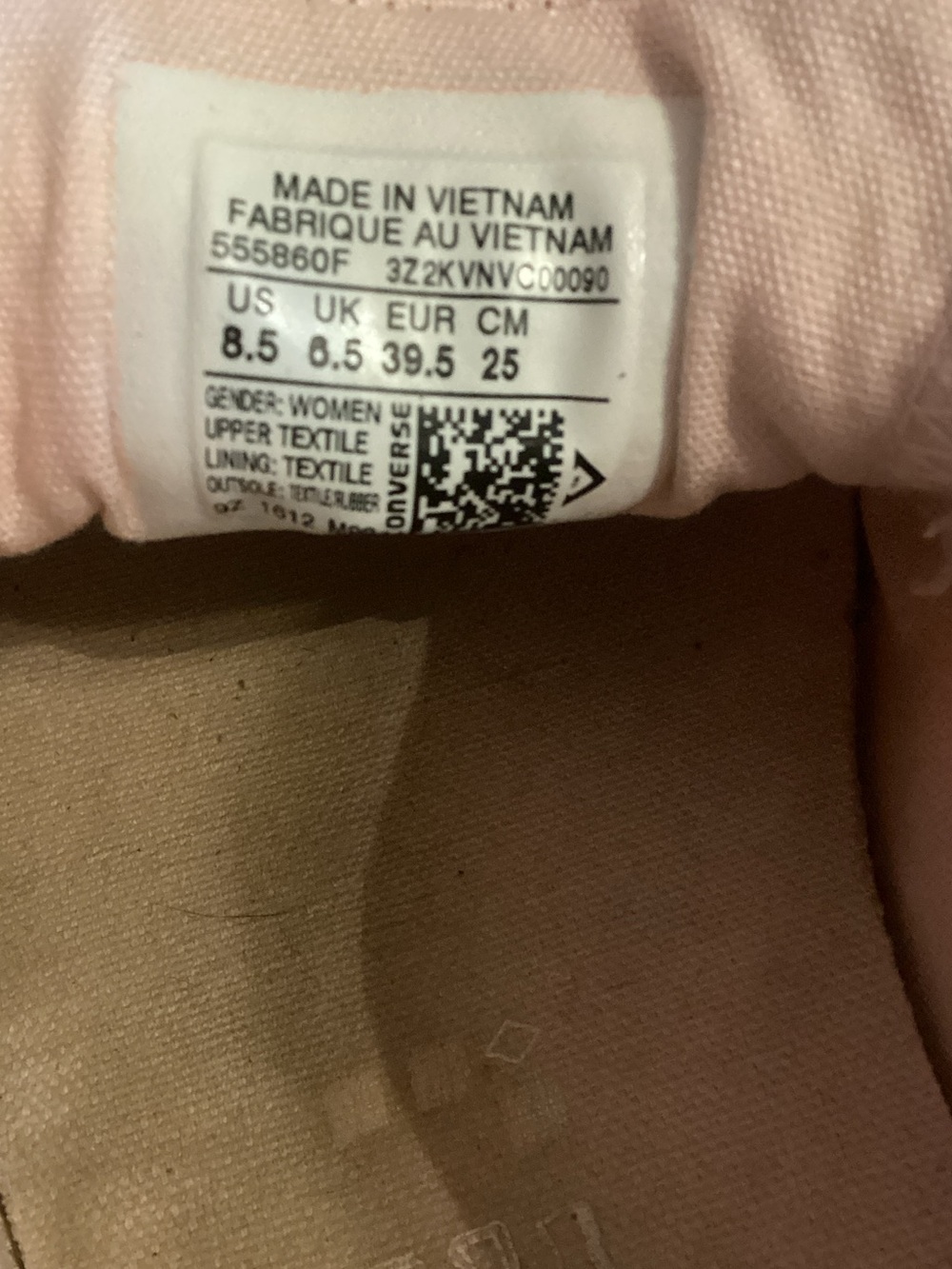 Converse Pink Textured Slip-On Low Top Sneakers - Picture 3 of 6